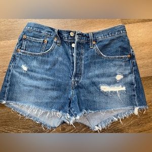 Levi’s 501 Distressed Denim Shorts